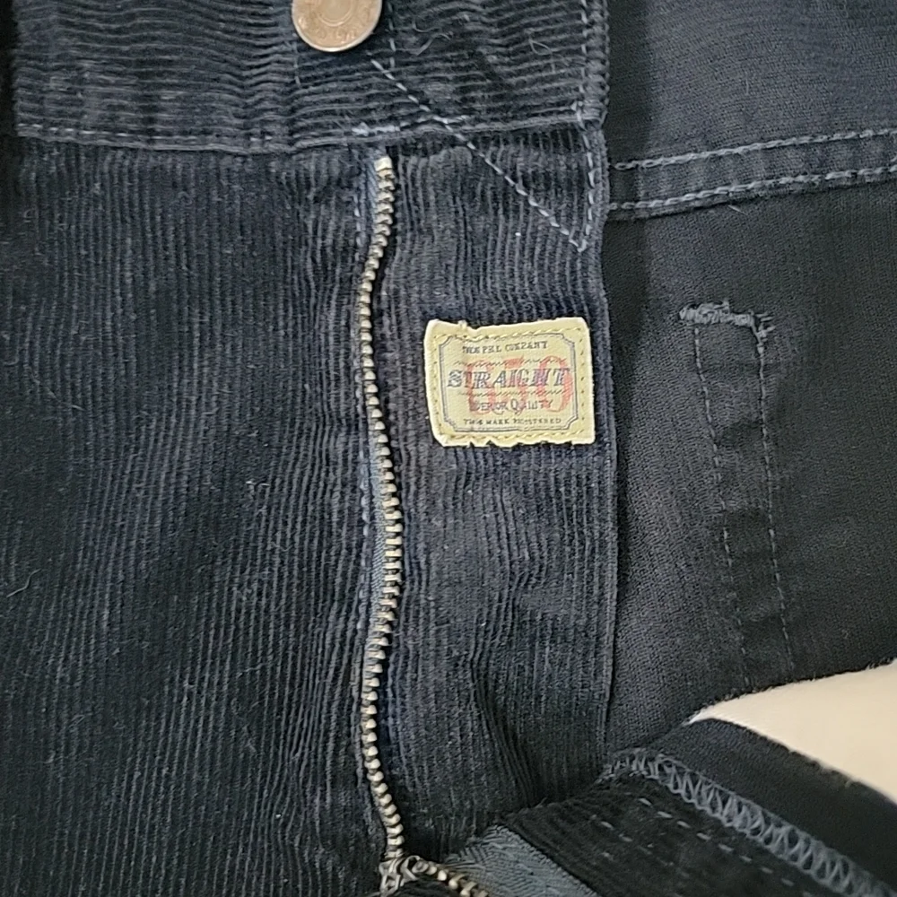 Vintage Ralph Lauren Corduroy Straight Fit Pants Navy Blue Men’s Size 34X34 EUC